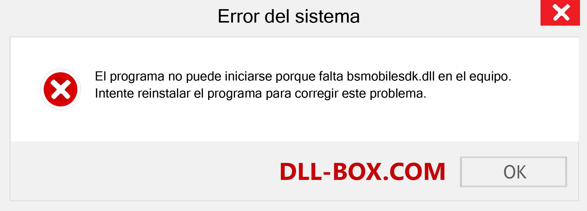 ¿Falta el archivo bsmobilesdk.dll ?. Descargar para Windows 7, 8, 10 - Corregir bsmobilesdk dll Missing Error en Windows, fotos, imágenes